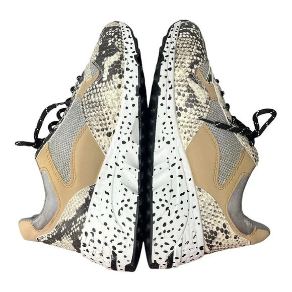 Steve‎ Madden Bena Snake Print Collage Wedge Leather Sneakers Women Size 8.5 - Picture 9 of 13